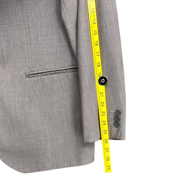 Hockerty Grey Bespoke Custom 2 Button Notched Lapel Blazer Jacket Mens 46 - Picture 8 of 10